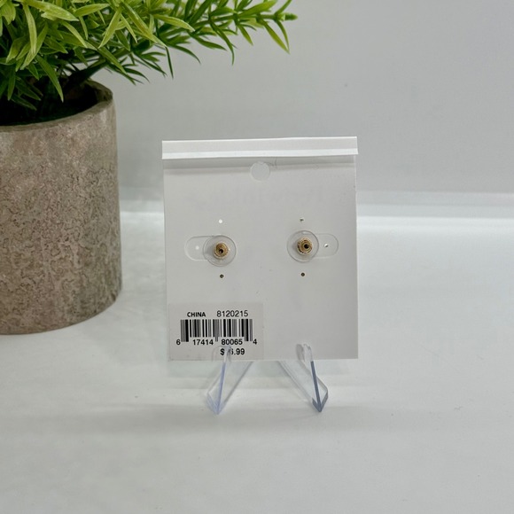 Periwinkle by Barlow Blue Starfish Enamel Earrings Gold Tone - Picture 4 of 5